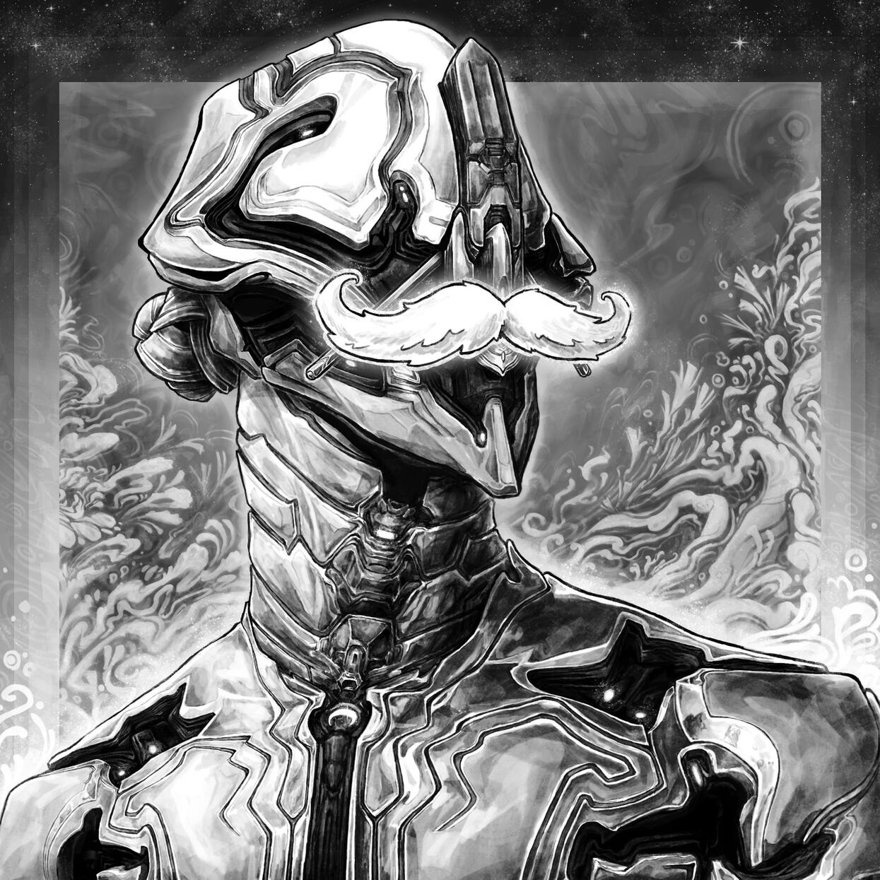 Movember 2025 Glyph (black/white)