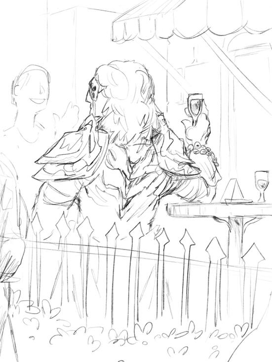 Hokuprops Lyon (Warframe) spotted in London, ON - Procreate ipad doodle. Redrawing a memory from TennoCon 2026